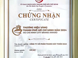 GCN Thương hiệu vàng TPHCM 2024